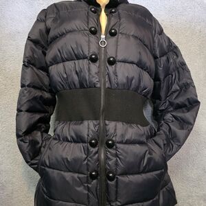 Milano Women's Elegant Black Puffer Jacket
